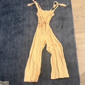 Apiece Apart Women's Peach Tie-Shoulder Jumpsuit